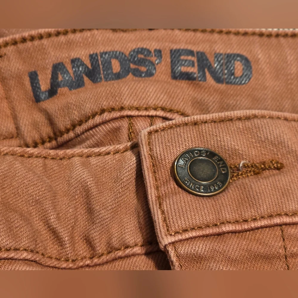 Lands' End Mid Rise Brownish Straight Denim Jean Size 2P